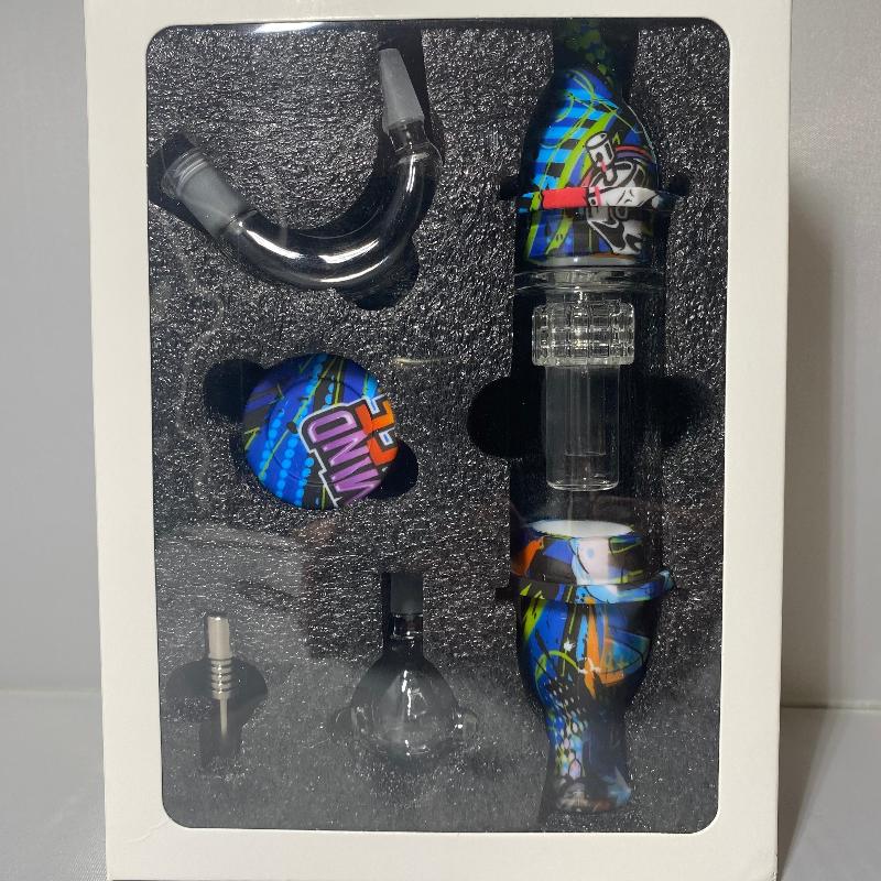 Silicone Nectar Collector with Glass Bubbler Set