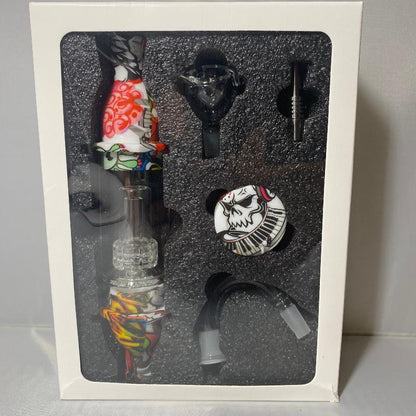 Silicone Nectar Collector with Glass Bubbler Set