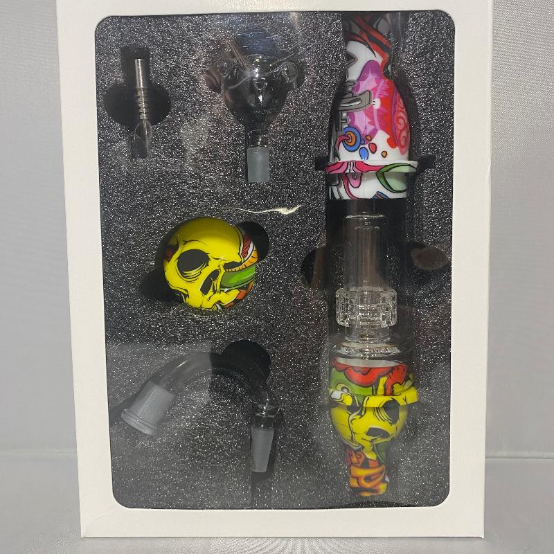 Silicone Nectar Collector with Glass Bubbler Set