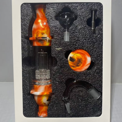 Silicone Nectar Collector with Glass Bubbler Set